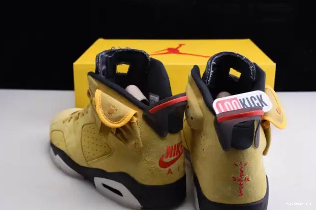 Rep MAX SCOTT X TRAVIS YELLOW AIR JORDAN 6 CN1084-300 0420